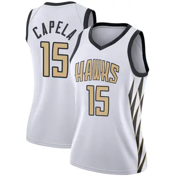 Atlanta Hawks Clint Capela 2018/19 Jersey - City Edition - Women's Swingman White