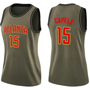 Atlanta Hawks Clint Capela Salute to Service Jersey - Women's Swingman Green